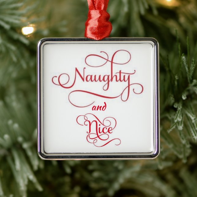 **NAUGHTY AND NICE** ORNAMENT (Tree)
