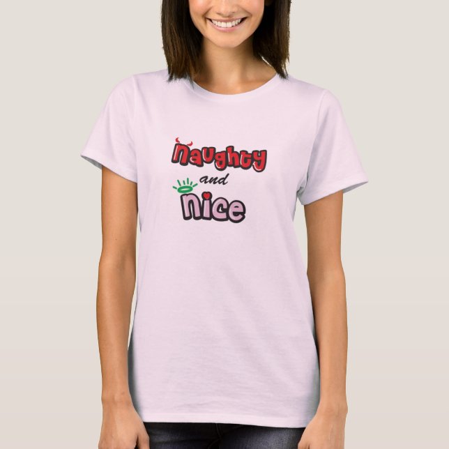 Naughty and Nice T-Shirt (Front)
