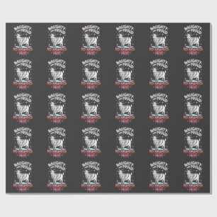 Naughty and Proud No Remorse Funny Christmas Sheep Wrapping Paper
