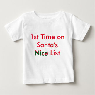 Naughty Baby: 1st Nice List Tutu Baby T-Shirt