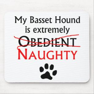 Naughty Basset Hound Mouse Mat