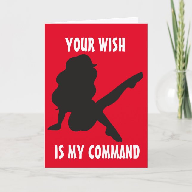 NAUGHTY BIRTHDAY FOR HUSBAND HIM GREETING CARD (Front)