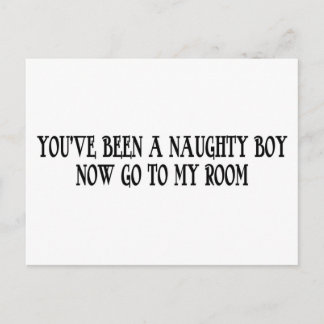 NAUGHTY BOY POSTCARD