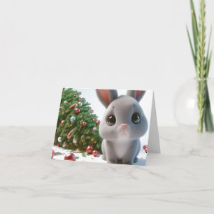 Naughty Bunny Christmas Card
