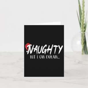 Naughty But I Can Explain Funny Christmas Couples  Card