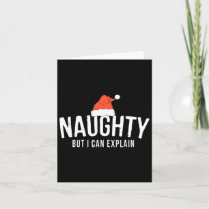 Naughty But I Can Explain Funny Christmas Couples Card