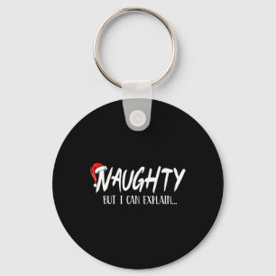 Naughty But I Can Explain Funny Christmas Couples  Key Ring