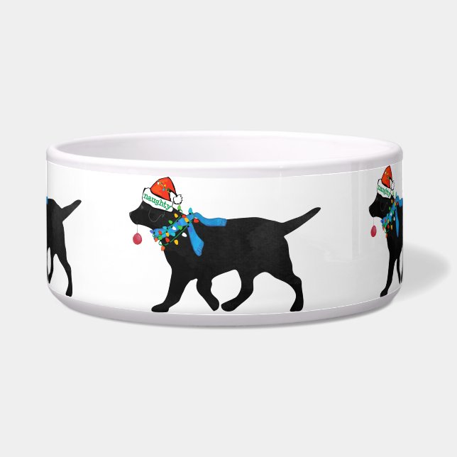 Naughty but Nice Black Labrador Christmas (Front)