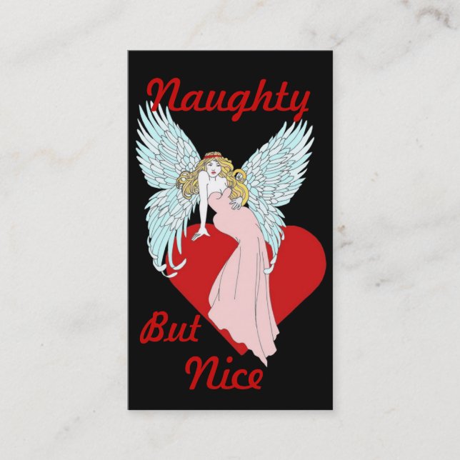 Naughty But Nice business card (Front)