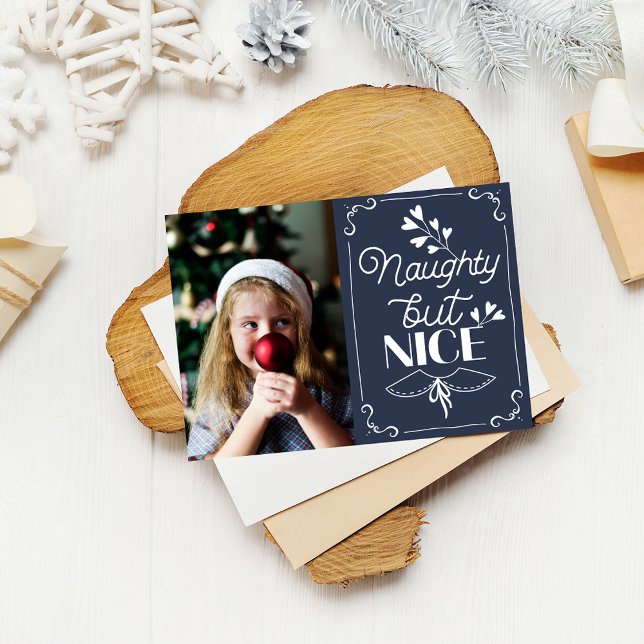 Naughty But Nice Christmas Photo Friendly Holiday Card (Creator Uploaded)