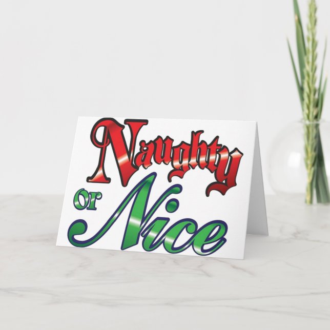 ***NAUGHTY CAN BE NICE*** CHRISTMAS LOVE & ROMANCE HOLIDAY CARD (Front)