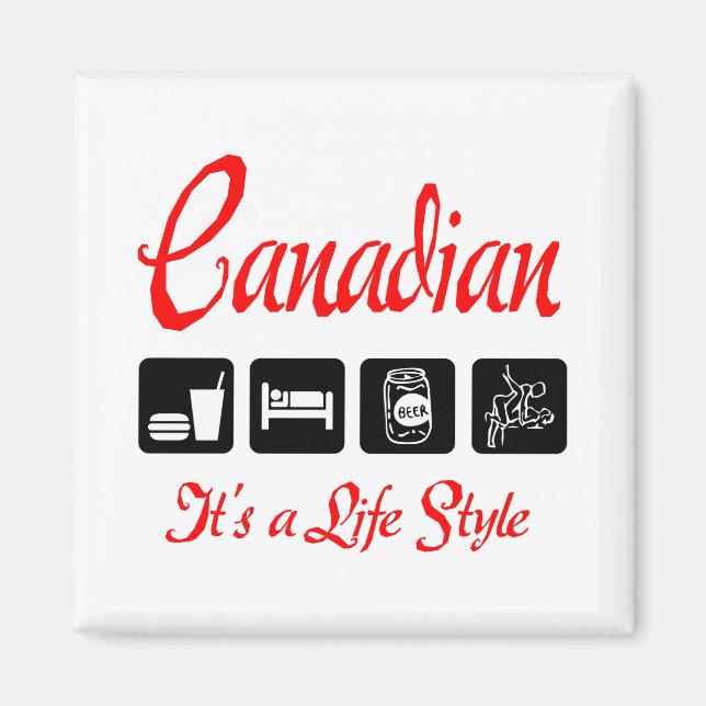 Naughty Canadian Magnet (Front)