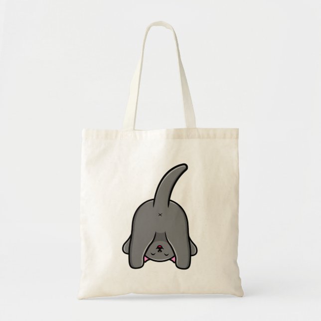 NAUGHTY CAT BACK DESIGN  TOTE BAG (Front)