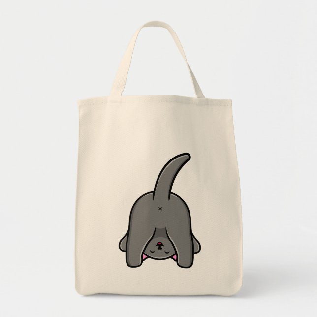 NAUGHTY CAT BACK DESIGN  TOTE BAG (Front)