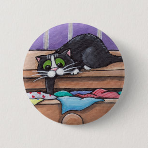 Naughty Cat Button