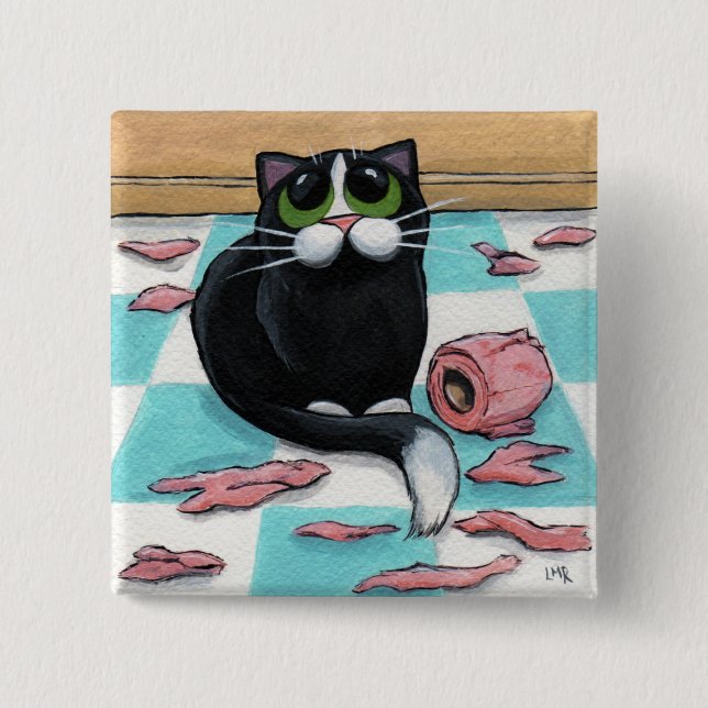 Naughty Cat Button (Front)