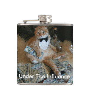 Naughty Cat Hip Flask
