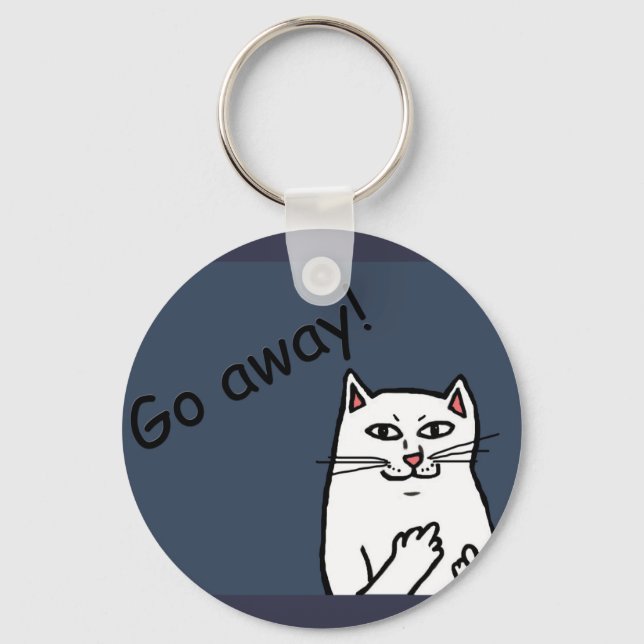 Naughty Cat Key Ring (Front)