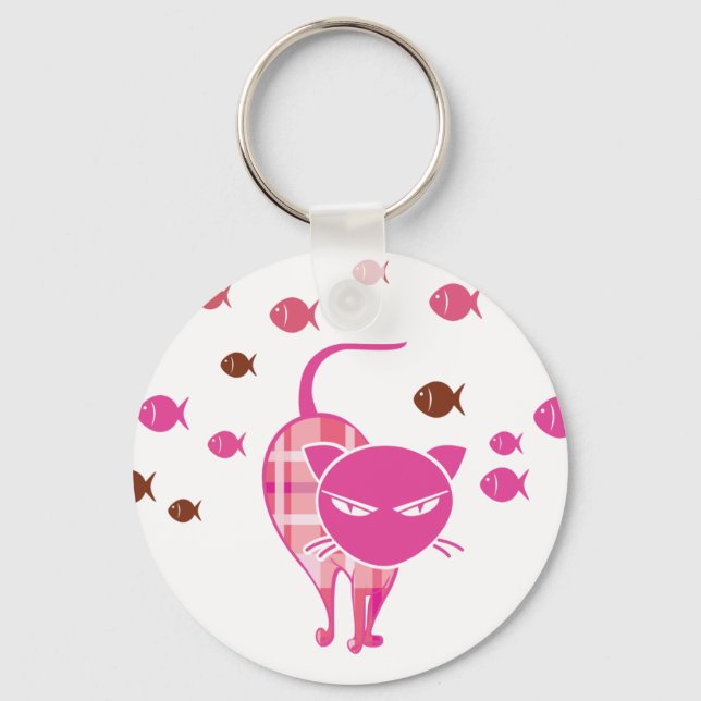 Naughty Cat Key Ring (Front)