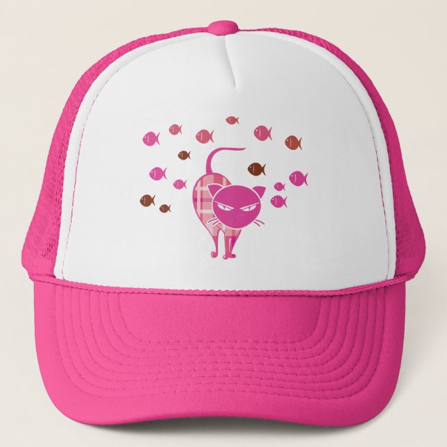 Naughty Cat Trucker Hat (Front)