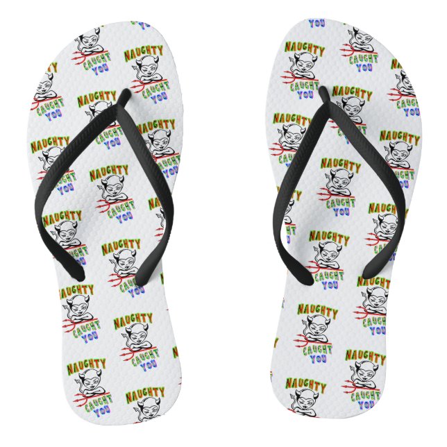 Naughty Caught You Flip Flops (Footbed)