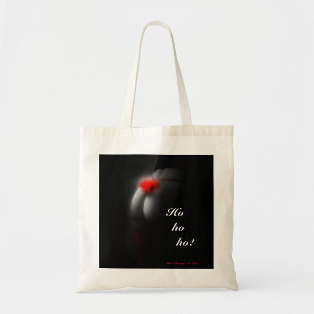 Naughty Cheeky Christmas Shopper Bag Canvas Tote (Front)