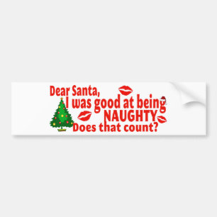 Naughty Christmas Bumper Sticker