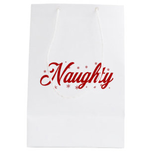 Naughty Christmas Couple Medium Gift Bag
