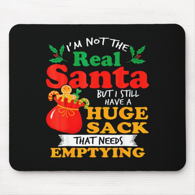Naughty Christmas For Men Huge Package Sack Dirty  Mouse Mat (Front)