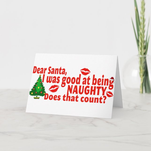 Naughty Christmas Holiday Card (Front)