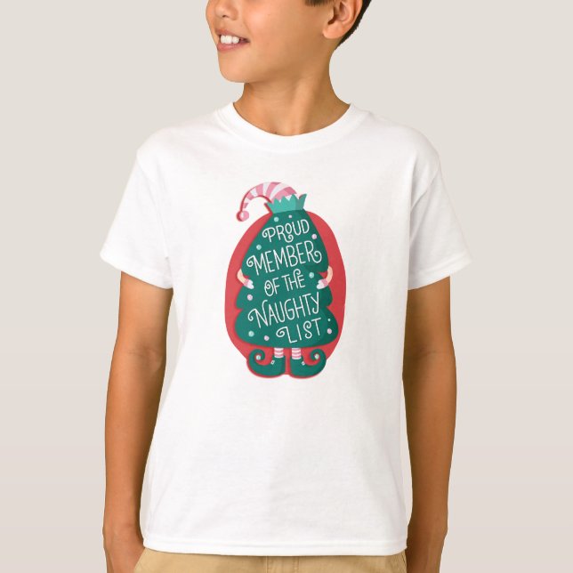 Naughty Christmas Kid T-Shirt (Front)