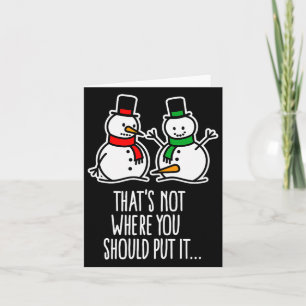 Naughty Christmas Saying Dirty Snowman Cartoon Ugl Card
