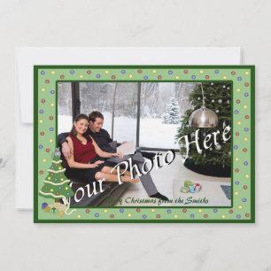 Naughty Christmas Tree Kitty Cat Holiday Card