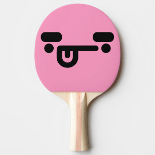 Naughty Confused Face Light Pink Ping Pong Paddle