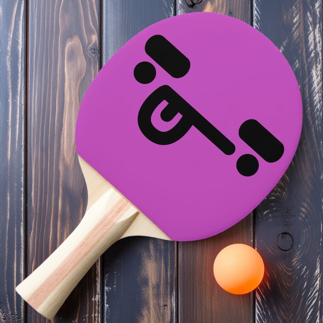 Naughty Confused Face Purple Ping Pong Paddle (Creator Uploaded)