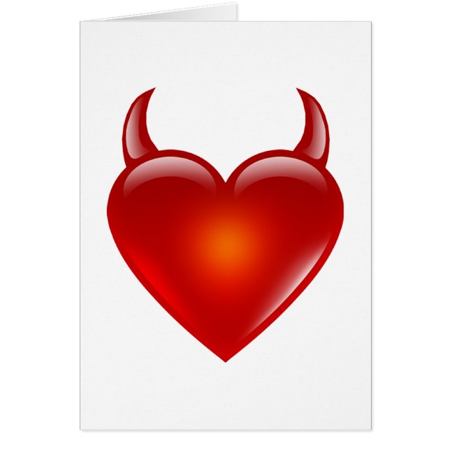 Naughty Devil Heart with Horns (Front)