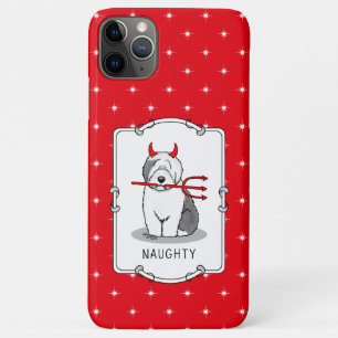 Naughty Devil Old English Sheepdog (Grey 1) iPhone 11 Pro Max Case