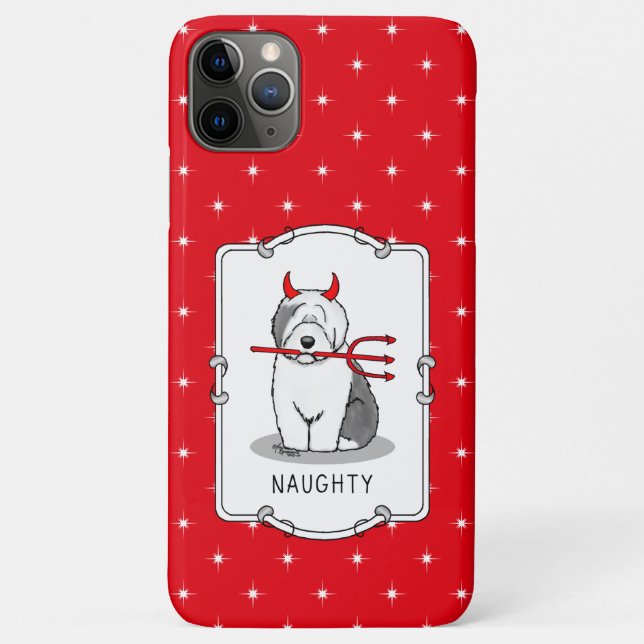 Naughty Devil Old English Sheepdog (Grey 1) Case-Mate iPhone Case (Back)