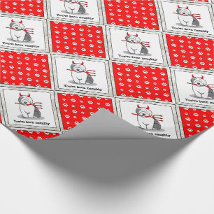 Naughty Devil Old English Sheepdog (Grey 1) Wrapping Paper