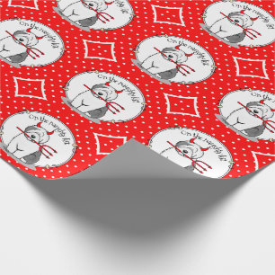 Naughty Devil Old English Sheepdog (Grey 1) Wrapping Paper