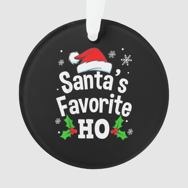 Naughty Dirty Adult Pajama Christmas Ornament (Front)