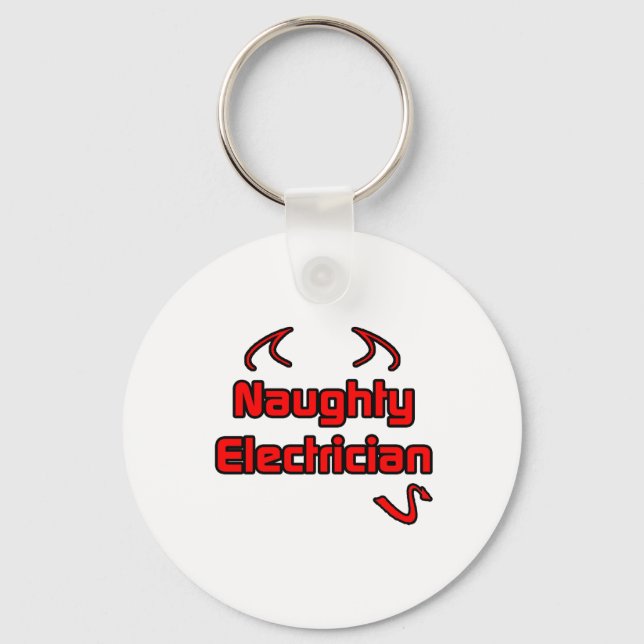 Naughty Electrician Key Ring (Front)