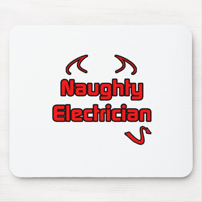 Naughty Electrician Mouse Mat (Front)