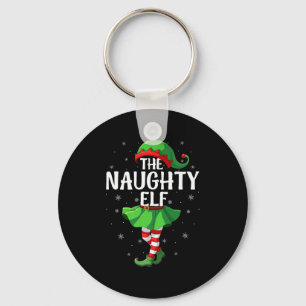 Naughty Elf Christmas Girls Women Elf Squad Xmas F Key Ring