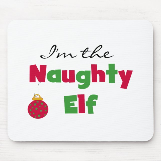 Naughty Elf Mouse Mat (Front)