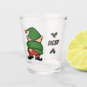 Naughty Elves Itch Christmas Shot Glass