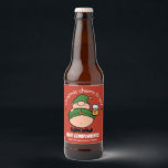 Naughty Elves Red Christmas Beer Label<br><div class="desc">Want a Christmas that's more naughty and nice? Bring some cheery cheekiness into your life with some Naughty Elves designs. Merry Christmas!</div>