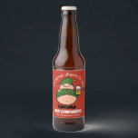 Naughty Elves Red Christmas Beer Label<br><div class="desc">Want a Christmas that's more naughty and nice? Bring some cheery cheekiness into your life with some Naughty Elves designs. Merry Christmas!</div>
