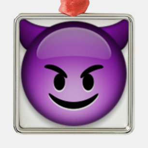 Naughty Emoji face Metal Tree Decoration