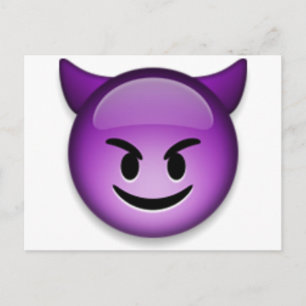 Naughty Emoji face Postcard